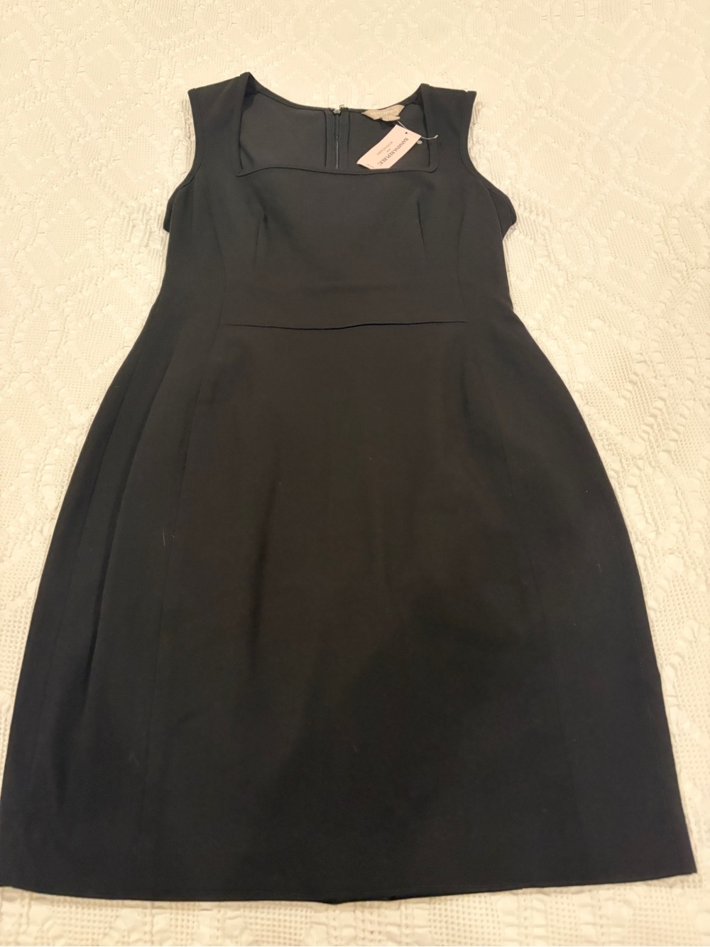 NWT Banana Republic Black Square Neck Sleeveless Sheath Dress